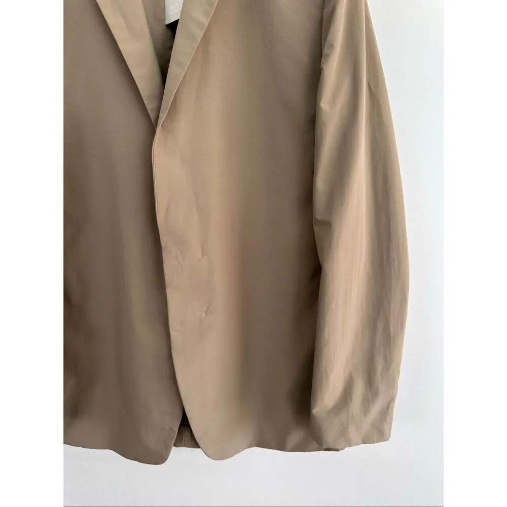 COS Men’s Khaki Tan Cotton Unlined Concealed 2 Button Sport Blazer
